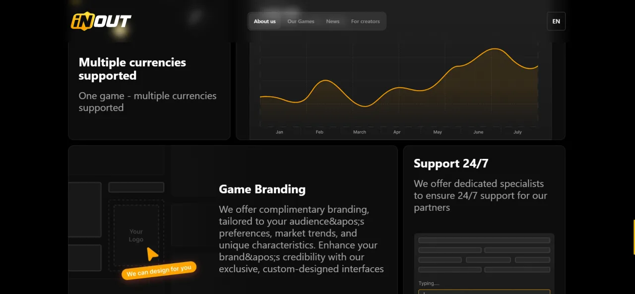 InOut Games — About Us page
