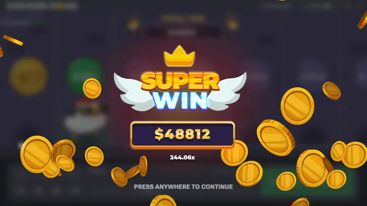 Winnings from a Chicken Road Bonus round